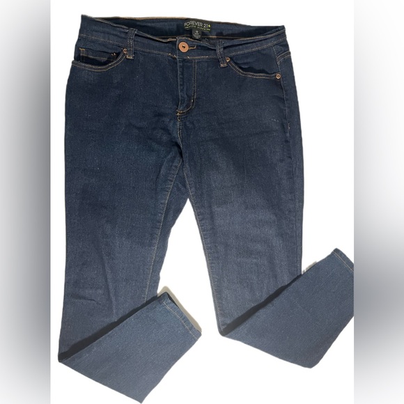 Forever 21 Plus Size Denim Jeans Pants - Size 12 Short - Dark Blue - Women’s - Picture 1 of 9